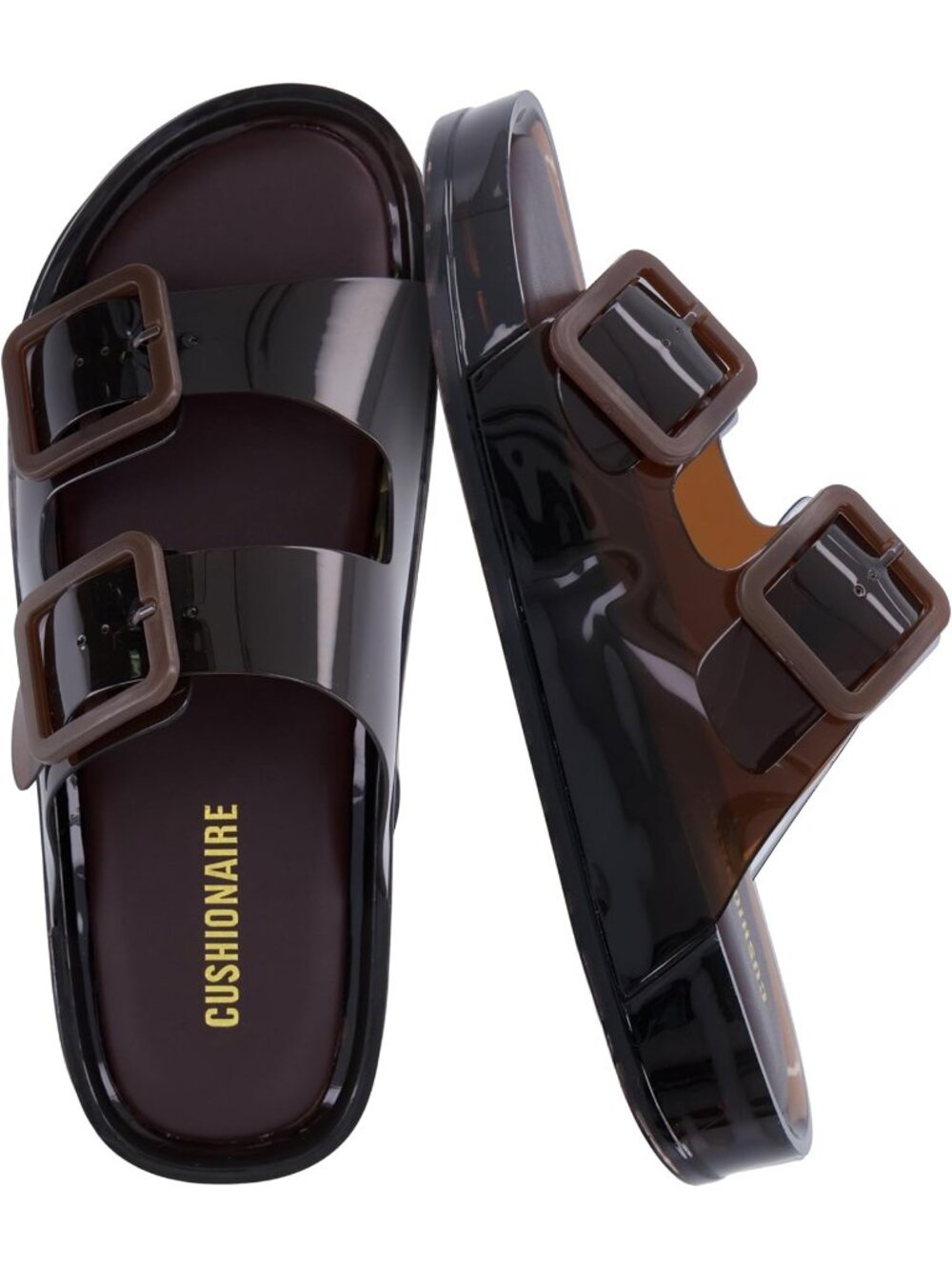 Women's Chocolate Waterproof Double Buckle Adjustable Slip-On Casual Wear